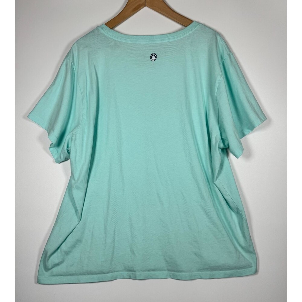 Life is Good Vintage T Shirt Womens‎ XXXL 3XL Aqua Blue Dancing Dogs Music Tee - Picture 4 of 12